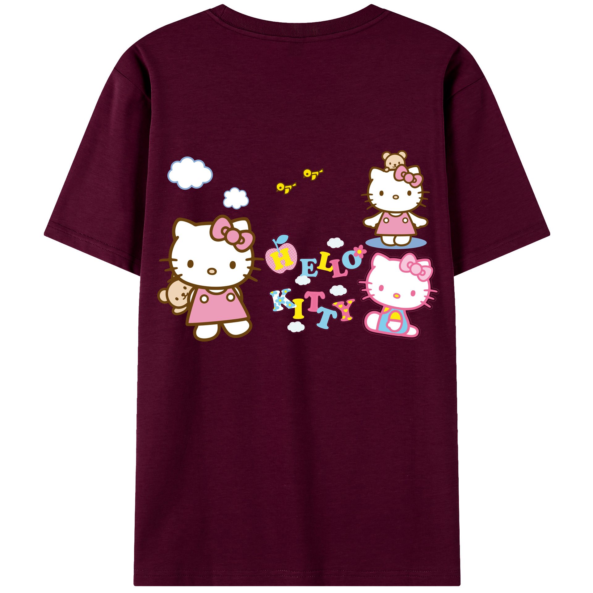 （画像用） Hello Kitty ハローキティ レディース半袖Tシャツ(バックプリント)